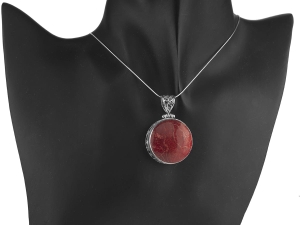 Wisior koralowiec naturalny ażur SREBRO 925