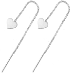 Kolczyki srebro 925 przeciągane serca - VERSIL