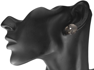 VERSIL kolczyki muszla kwiatki kwiatek SREBRO 925