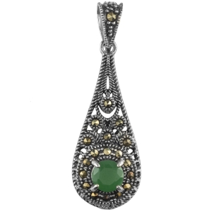 VERSIL wisior cyrkonia i markazyty ażur SREBRO 925