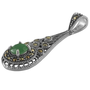 VERSIL wisior cyrkonia i markazyty ażur SREBRO 925