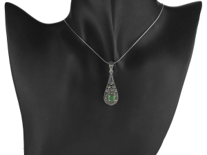 VERSIL wisior cyrkonia i markazyty ażur SREBRO 925