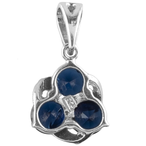 VERSIL wisior kwiat cyrkonia markazyty SREBRO 925 tył