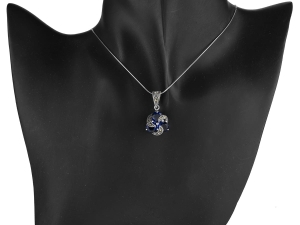 VERSIL wisior kwiat cyrkonia markazyty SREBRO 925