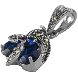 VERSIL wisior kwiat cyrkonia markazyty SREBRO 925