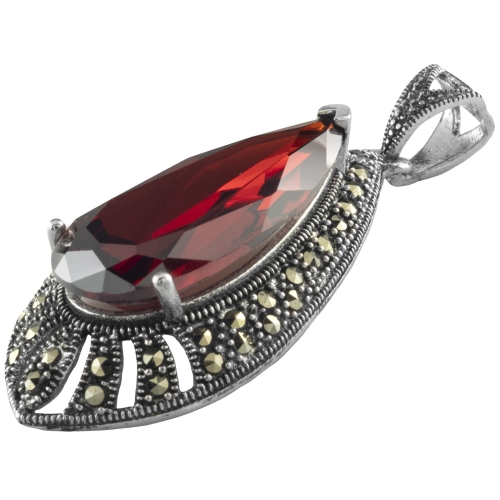 VERSIL wisior cyrkonia i markazyty SREBRO 0,925