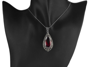 VERSIL wisior cyrkonia i markazyty SREBRO 0,925