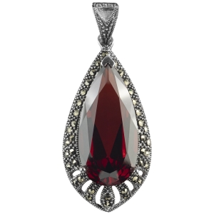 VERSIL wisior cyrkonia i markazyty SREBRO 0,925