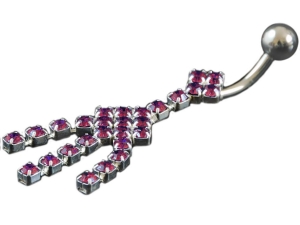 VERSIL kolczyk pępek stal 316 L + SREBRO 925