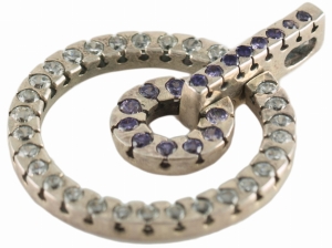 VERSIL wisior wisiorek cyrkonie koło SREBRO 925