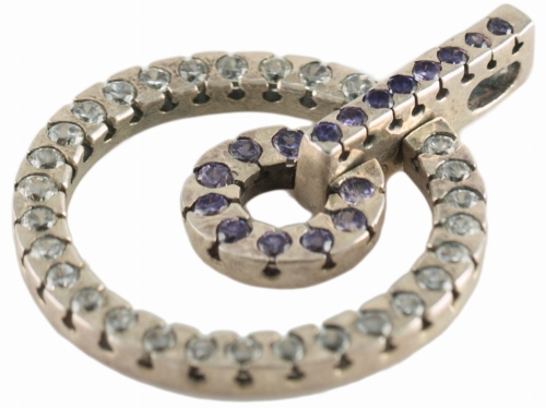 VERSIL wisior wisiorek cyrkonie koło SREBRO 925