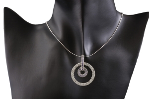 VERSIL wisior wisiorek cyrkonie koło SREBRO 925