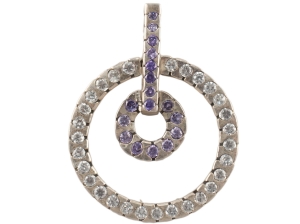 VERSIL wisior wisiorek cyrkonie koło SREBRO 925