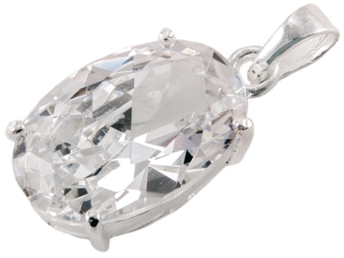 VERSIL wisior cyrkonia 18 mm crystal SREBRO 0,925