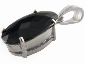 VERSIL wisior cyrkonia czarna 20 mm SREBRO 0,925