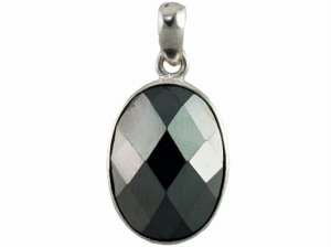 VERSIL wisior cyrkonia czarna 18 mm SREBRO 0,925