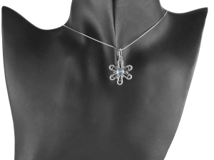 VERSIL wisior kwiatek ażur cyrkonia SREBRO 925