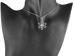 VERSIL wisior kwiatek ażur cyrkonia SREBRO 925