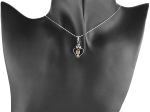 VERSIL wisior serce ażur cyrkonia SREBRO 0,925