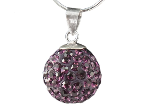 VERSIL wisior kulka Swarovski 14 mm SREBRO 925