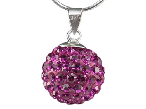 VERSIL wisior kulka Swarovski 14 mm SREBRO 925