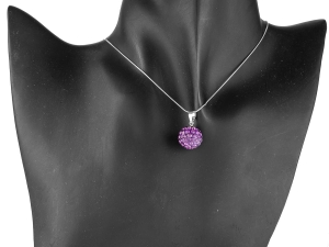 VERSIL wisior kulka Swarovski 12 mm SREBRO 925