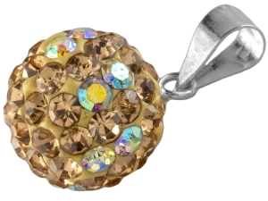 VERSIL wisior kulka Swarovski 10 mm SREBRO 925