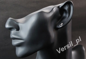 Kolczyki wkrętki gamety 8 x 5 mm. Srebro 0,925