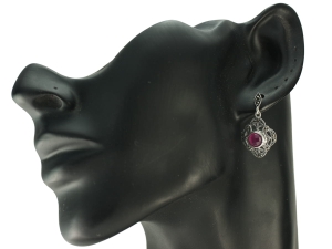 VERSIL kolczyki cyrkonia markazyty SREBRO 0,925