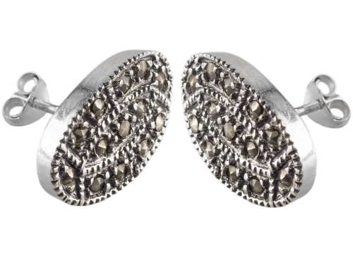 VERSIL kolczyki sztyfty markazyty SREBRO 925