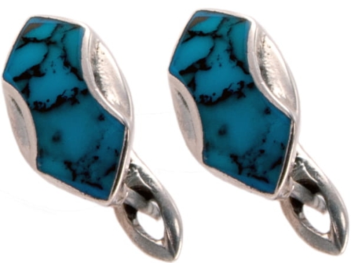 Kolczyki z turkusem turkus SREBRO 0,925