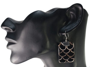 VERSIL kolczyki wiszące muszla SREBRO 0,925