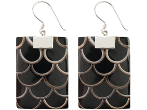 VERSIL kolczyki wiszące muszla SREBRO 0,925