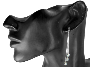 Kolczyki srebro 925 łańcuszki z kulkami - VERSIL