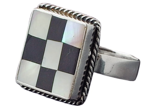 Pierścionek masa perłowa SREBRO 925