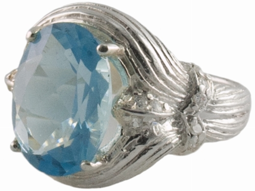 Pierścionek duża cyrkonia 16 mm SREBRO 925