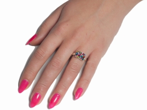 Pierścionek cyrkonie Swarovski SREBRO 0,925