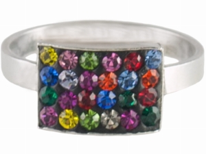 Pierścionek cyrkonie Swarovski SREBRO 0,925