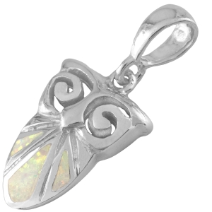 Wisior wisiorek opal sowa sówka SREBRO 925