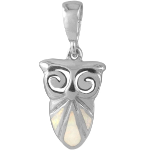 Wisior wisiorek opal sowa sówka SREBRO 925