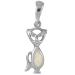 Wisior srebro 925 z opalem kot - VERSIL