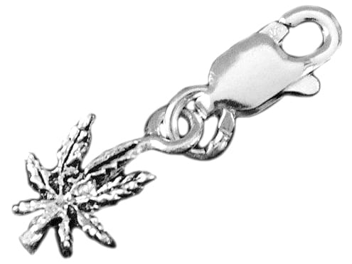wisiorek charms marihuana zioło SREBRO 925