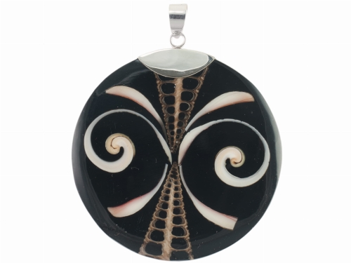 wisiorek muszla duża Bali SREBRO 0,925