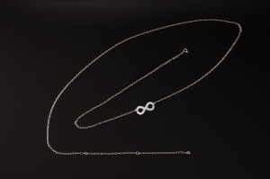 Naszyjnik gwiazd 'celebrytka' - nieskończoność 'LOVE'. Srebro 0,925. Łańcuszek 38 - 120 cm do wyboru. Srebro 0,925.