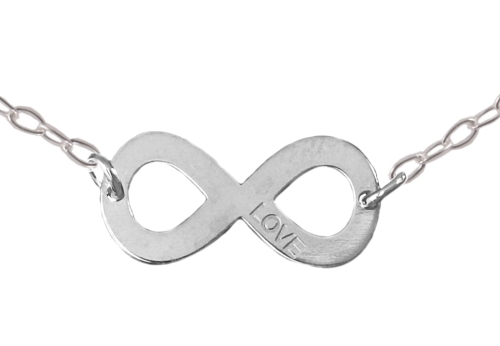 Naszyjnik gwiazd 'celebrytka' - nieskończoność 'LOVE'. Srebro 0,925. Łańcuszek 38 - 120 cm do wyboru. Srebro 0,925.